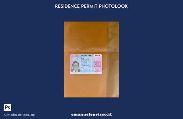 stile verificato modello di permesso di soggiorno nel Regno Unito versione photo